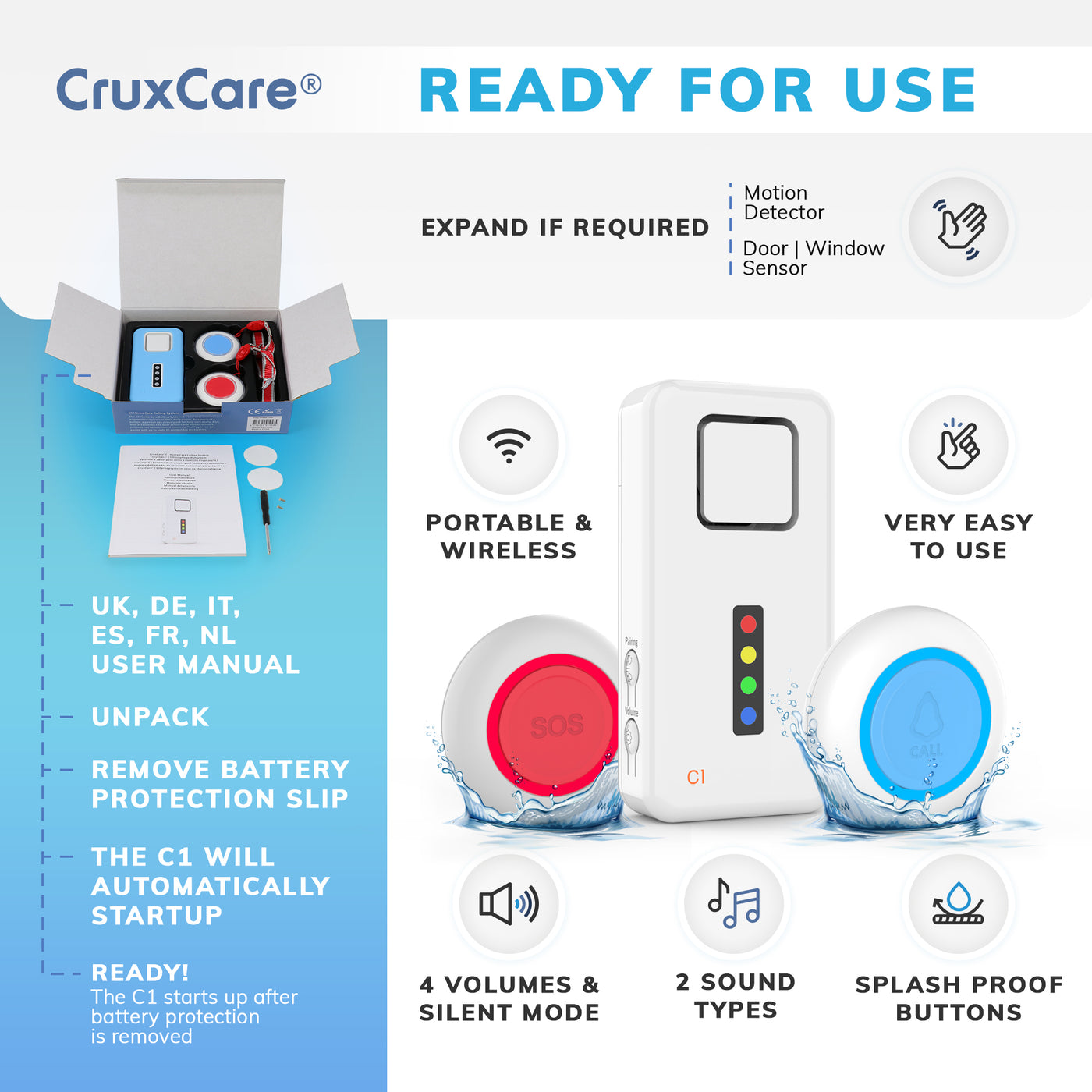 unpack and use within minutes