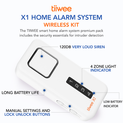 tiiwee X1-XLPIR Home Alarm System with Motion Detector