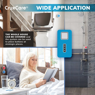 CruxCare C1 Wireless Pager with 2 Call Buttons